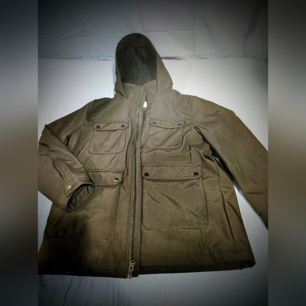 Michael Kors Black Field Jacket With Faux Fur Interior XL